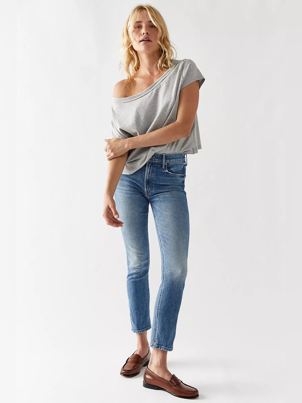 MOTHER The Mid Rise Dazzler Ankle Jean in We The Animals Size 26